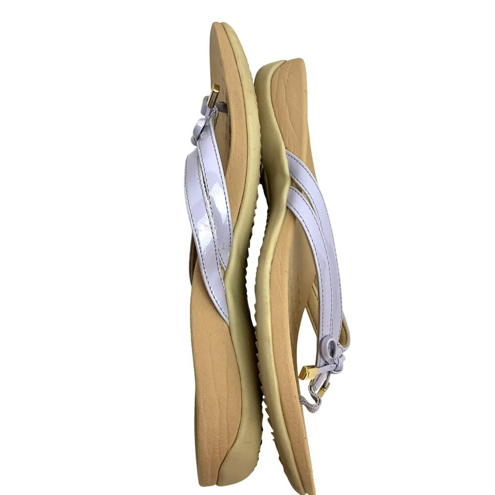Vionic Bella Bow Patent Orthotic Thong Sandals Womens 8.5 - Picture 5 of 8